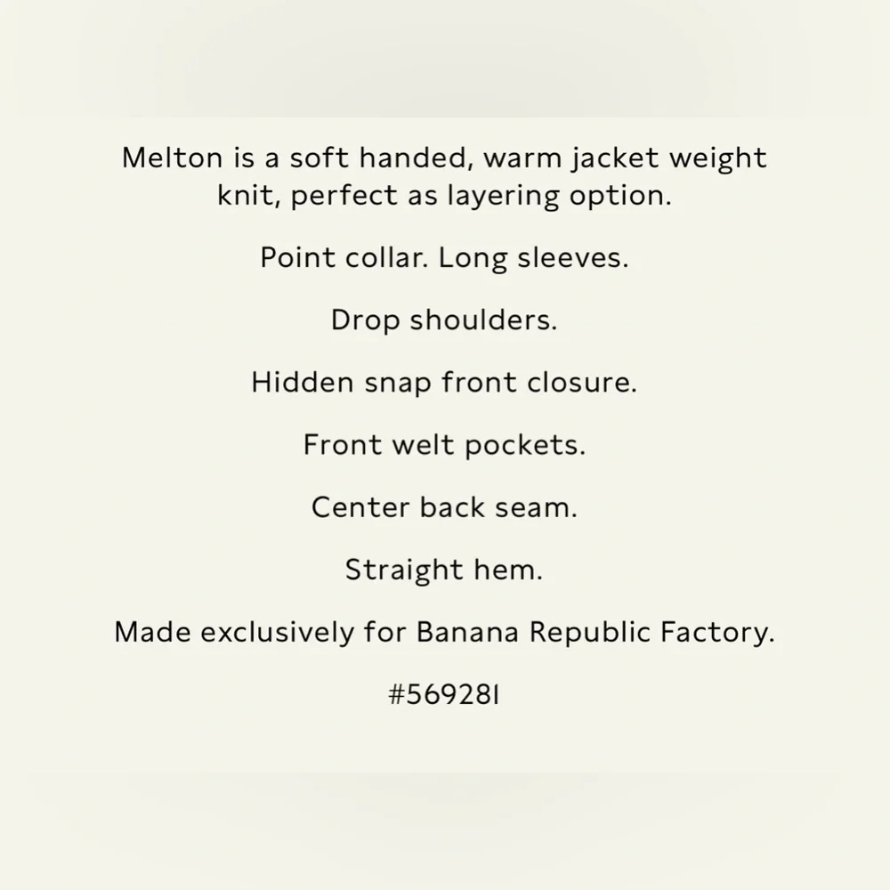 NWT Banana Republic Melton Moto Jacket - Picture 6 of 9